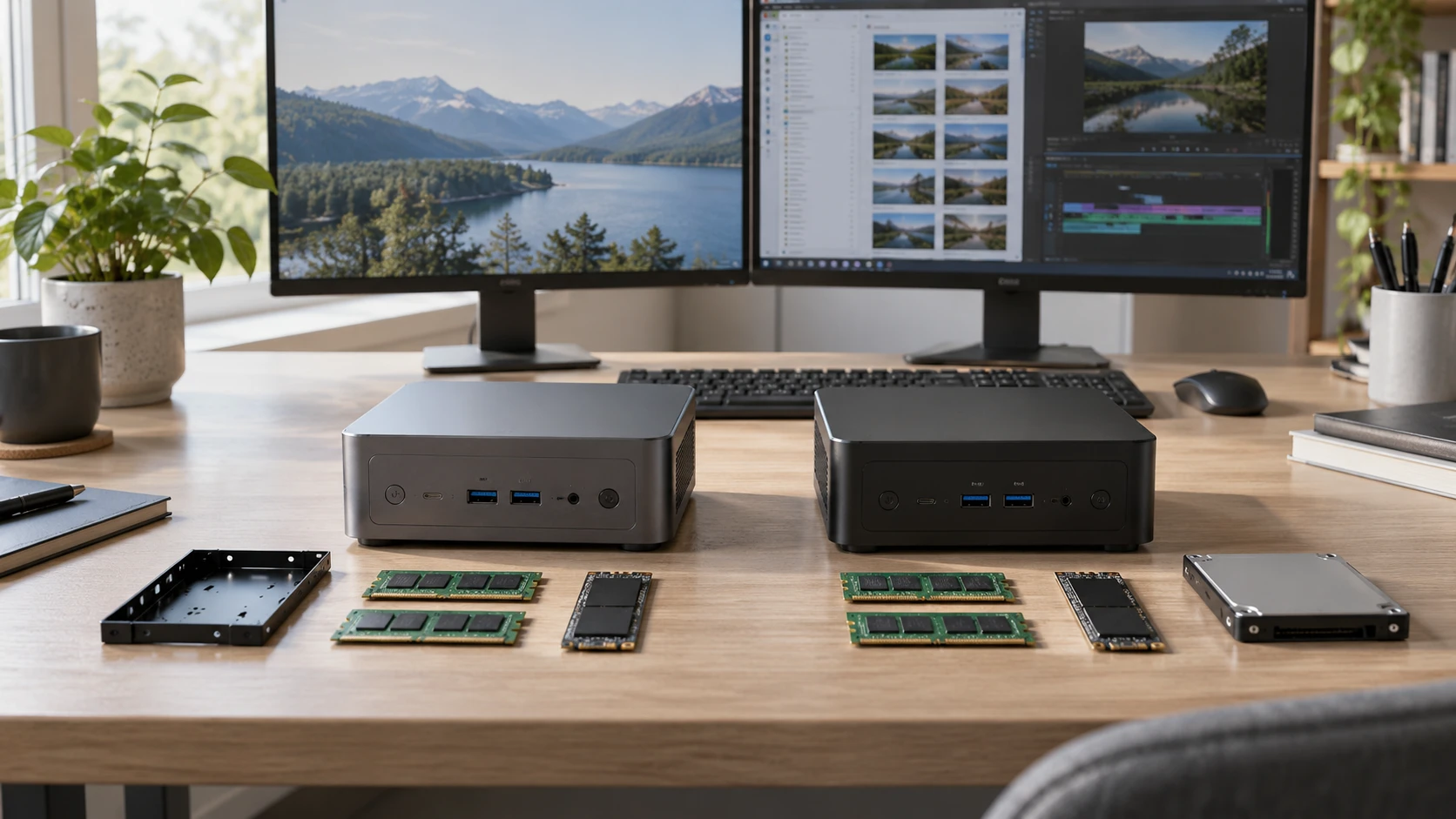 For GMKtec NucBox K8 Plus mini PC, consider memory, storage, external expansion, displays, networking and mounting checks.