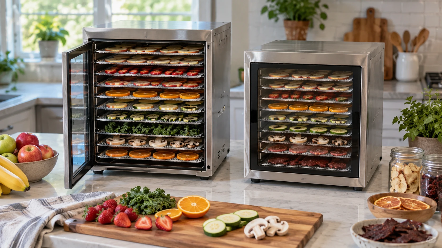 For intsupermai 239319-Y food dehydrator, weigh usable tray area, temperature claims, rotation, power, cleaning, and listing discrepancies.