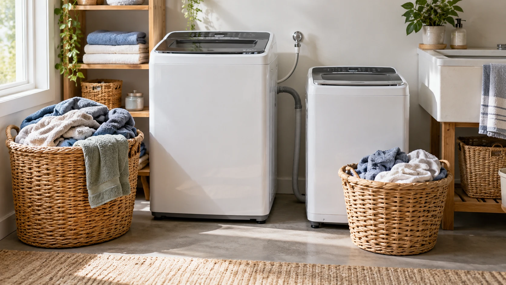 For Qhomic 17.8-lb portable washer, weigh stated load capacity, water levels, footprint, program controls, drainage, and pause behavior.