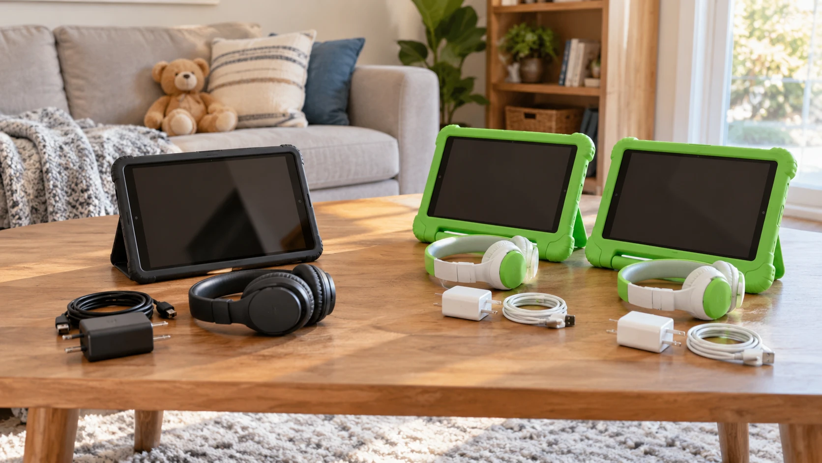 For JTNeq black kids tablet, consider bundle contents, screen, storage, battery and parental controls.