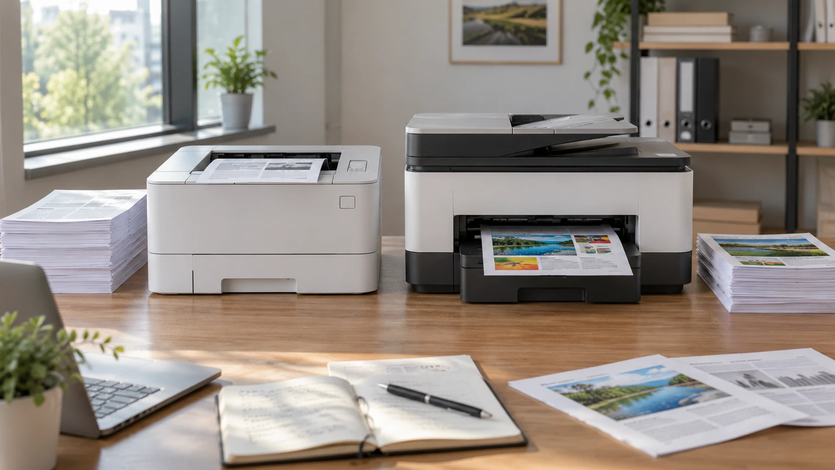 For HP LaserJet Pro 4001n monochrome printer, consider paper flow, duplex work, scanning, network setup, image sizing, and refill terms.