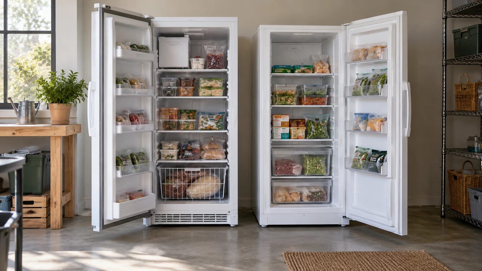 Choosing Accucold FFUF234IM upright freezer means weighing usable shelf space, ice making, door access and source discrepancies.