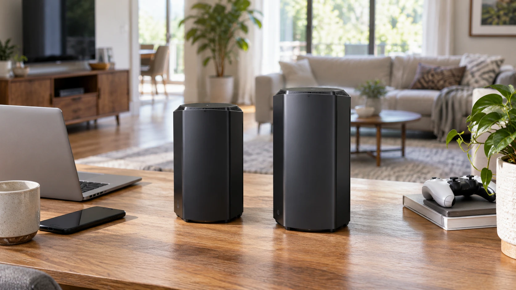 For NETGEAR Nighthawk RS200 WiFi 7 router, consider dual or tri-band layout, wired ports, coverage claims, device count, and saved price.