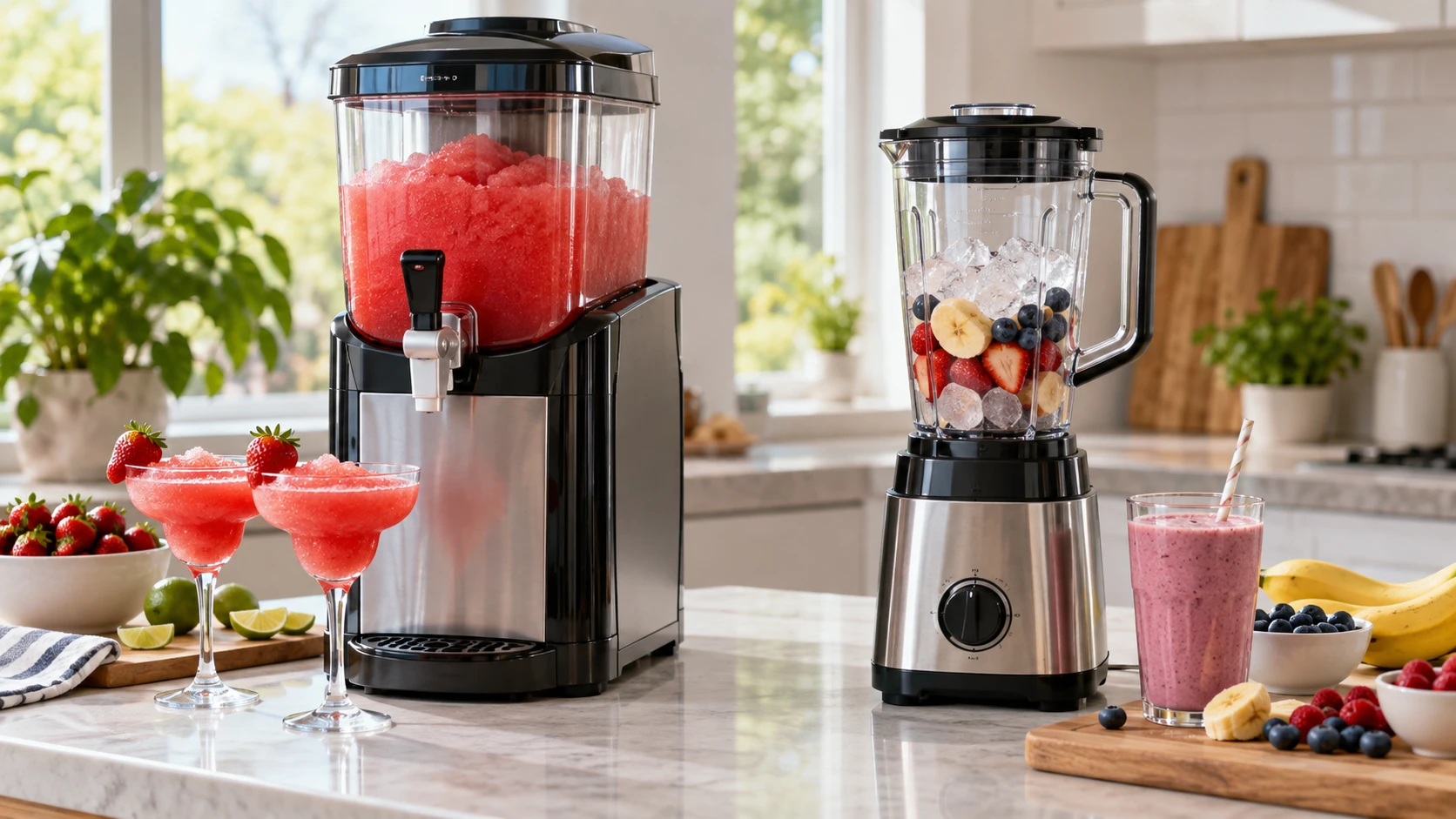 For Nostalgia frozen drink maker, weigh ingredients, batch size, texture, timing, cleaning, and countertop fit.