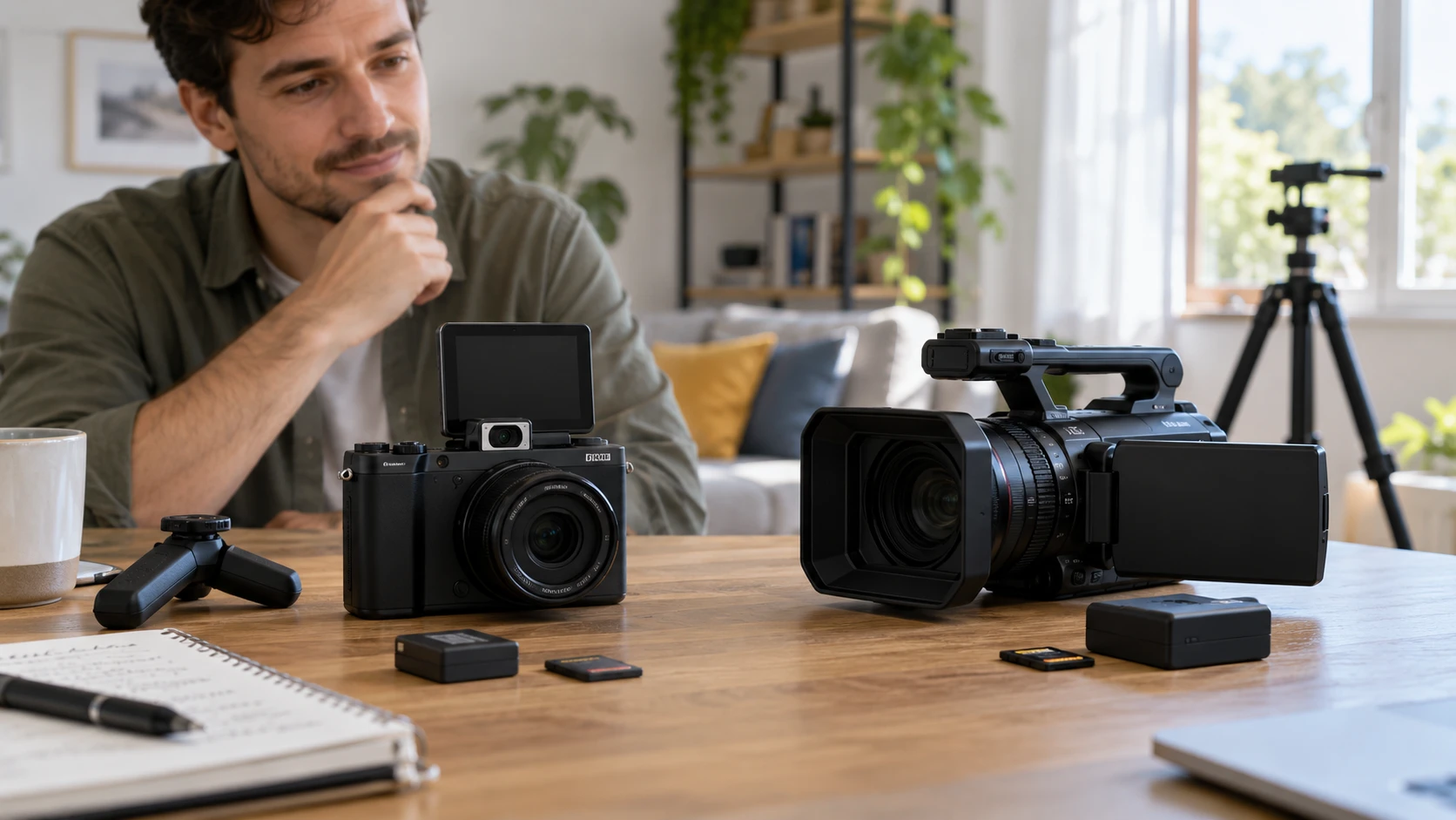 For Saneen 4K vlogging camera, weigh framing, audio, battery claims, included storage, and longer recording setups.