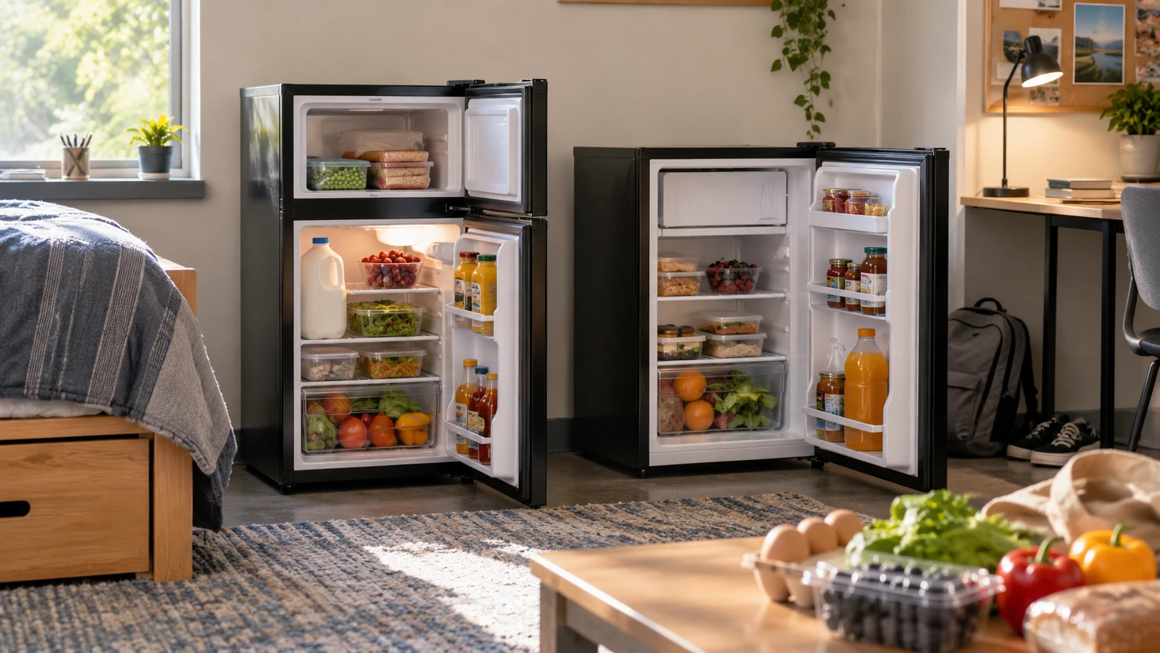 Choosing BANGSON vs Upstreman 3.2 cu ft mini fridge means weighing door access, freezer layout, room fit and everyday groceries.