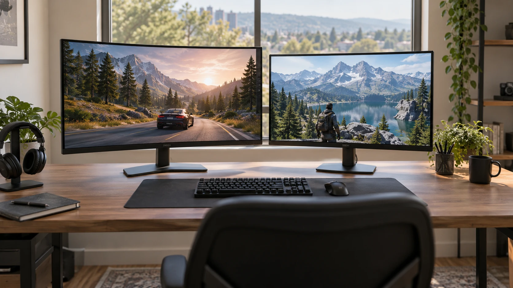 For KTC H32S17F curved gaming monitor, consider 32-inch Full HD curve versus 27-inch QHD detail, port modes, motion, color claims, and desk fit.
