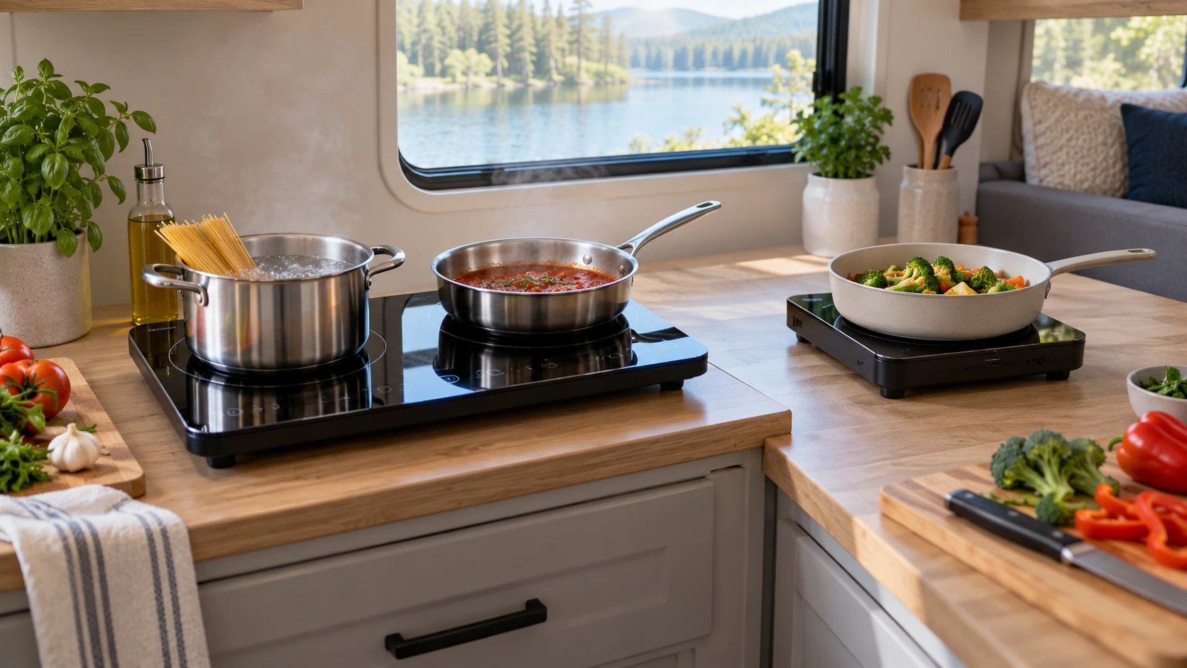 For TYEMUI dual-zone induction cooktop, weigh power sharing, pan fit, controls, installation, and safety checks.