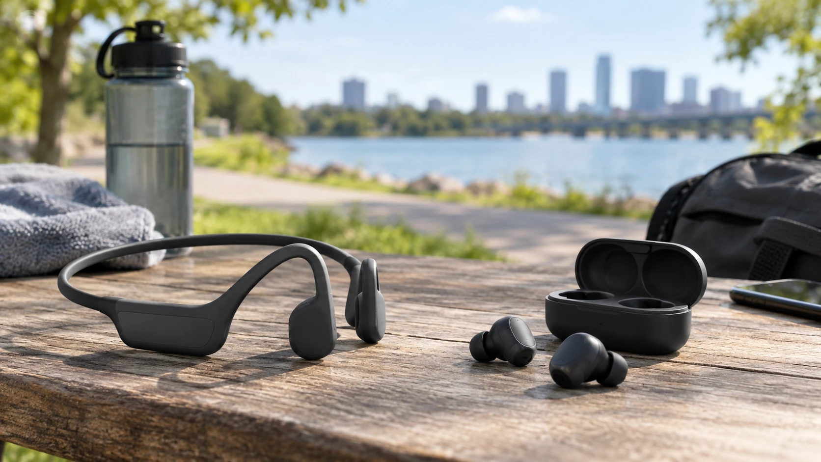 For Sanag RunPower bone-conduction headphones, weigh awareness, fit, calls, battery claims, local music, and water use.