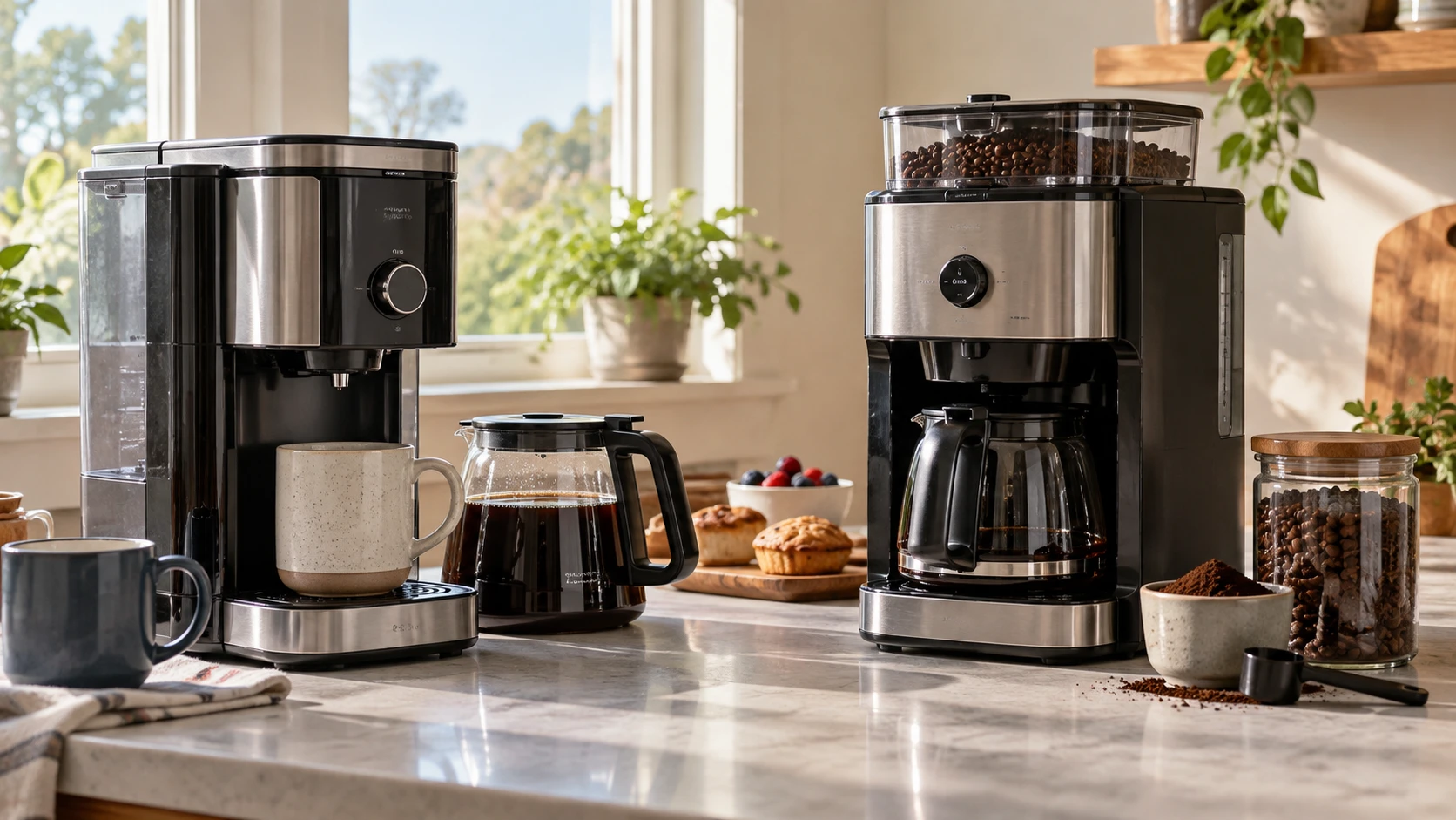 Choosing Braun MultiServe Plus pod-free coffee maker means weighing single mug versus full pot, beans, timer and cleaning.