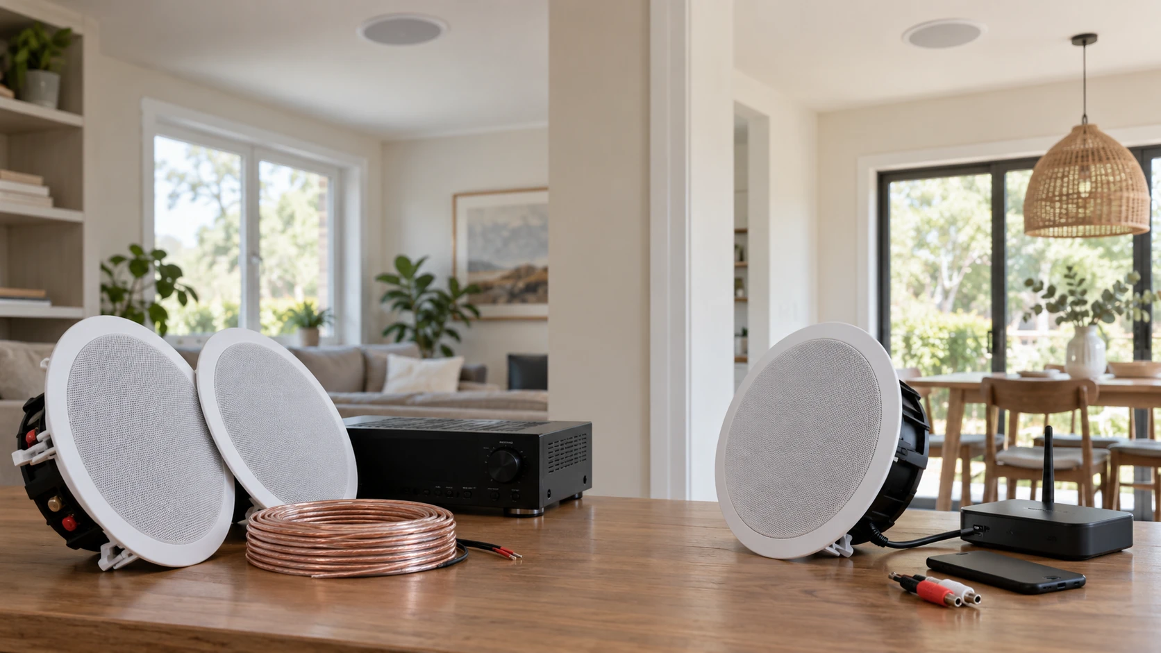 For Pyle PDIC81RD ceiling speaker set, weigh amplifier needs, wiring, room planning, control, cutouts, and source-listing gaps.