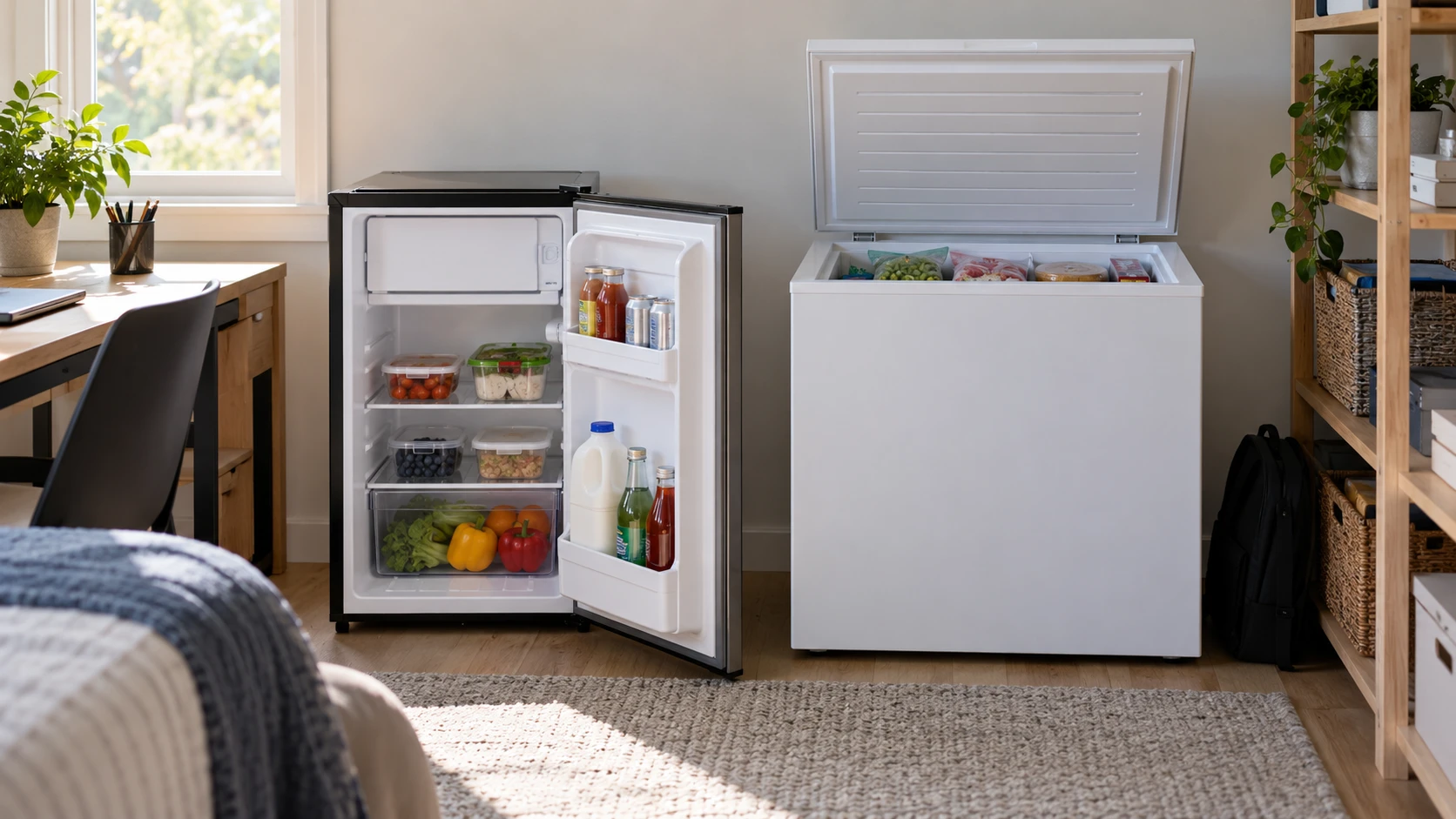 For M optimized 4.3-cu-ft mini fridge, consider storage role, access, temperature control, and fit.