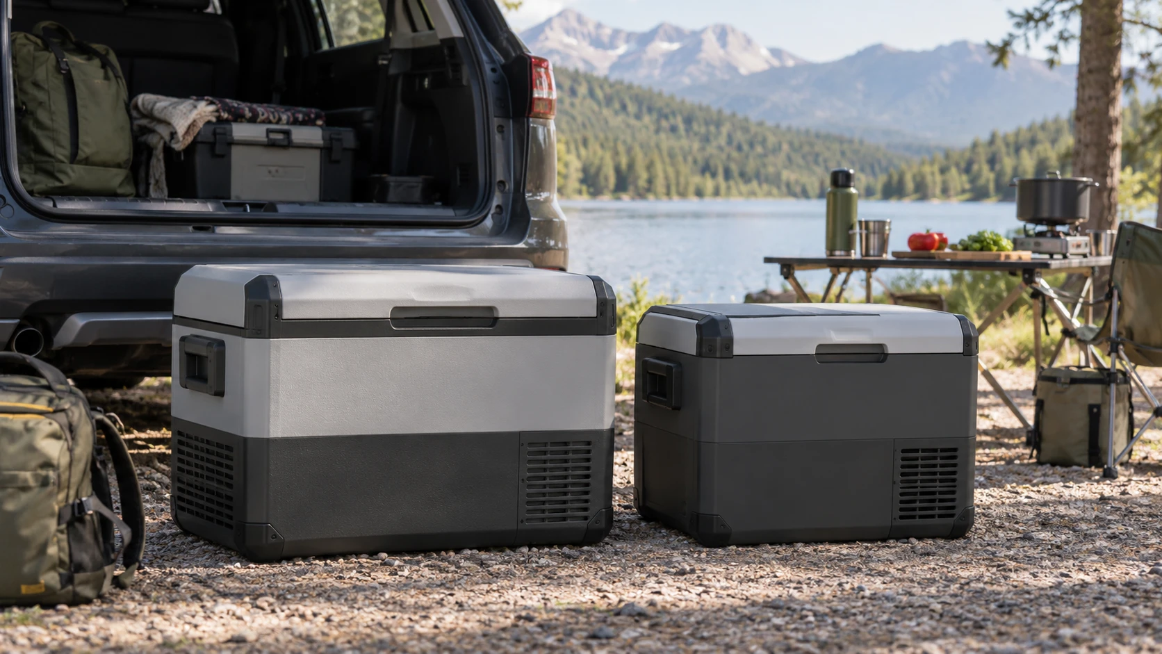 For Towallmark 53QT car refrigerator, weigh usable space, vehicle and home power, battery protection, controls, and trip setup.