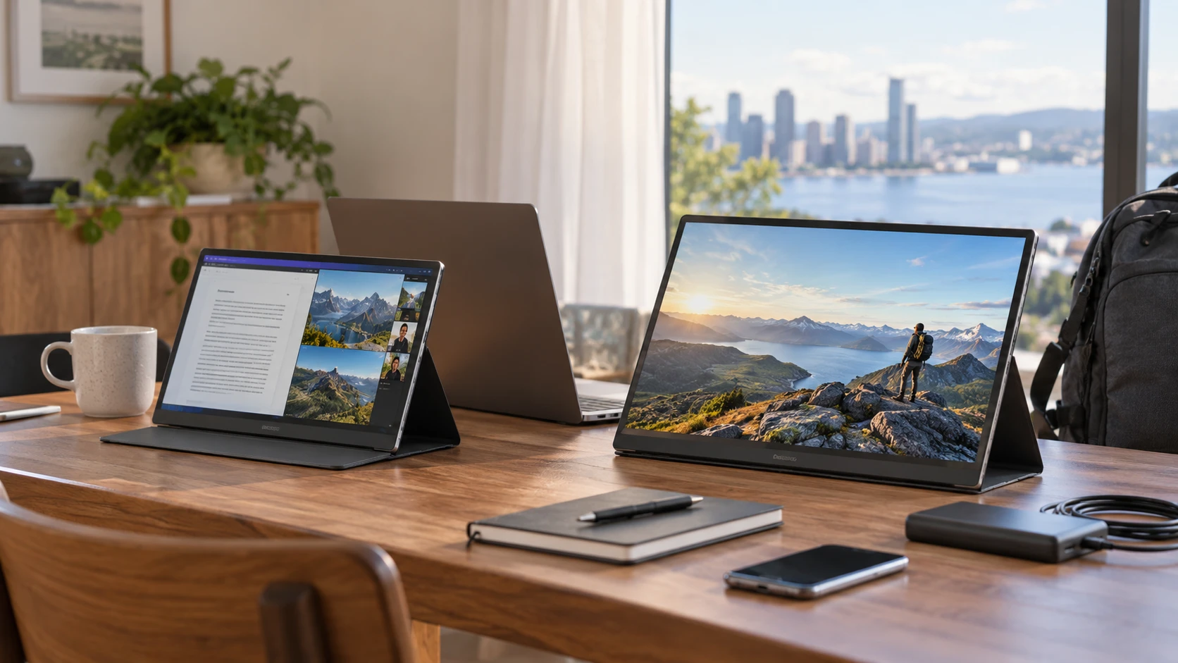 For KKE Victrack 13.3-inch 4K touchscreen monitor, consider resolution, refresh rate, touch, connections, power and travel setup.