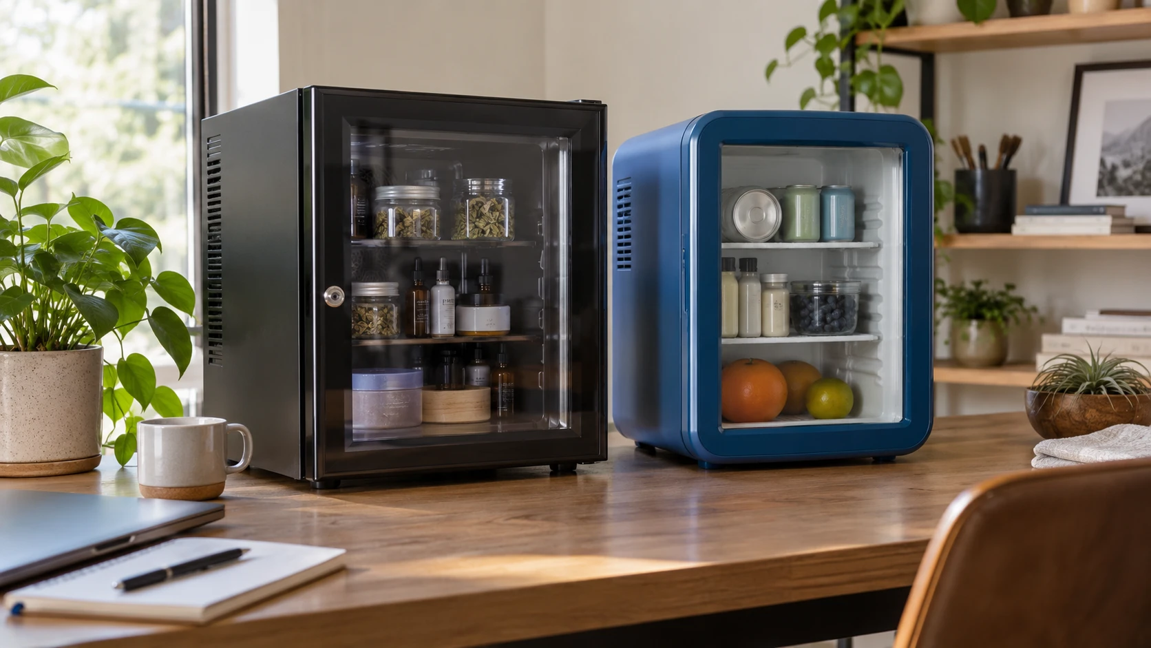 For TerpKooler TK mini fridge, weigh cabinet size, temperature claims, humidity controls, glass doors, power details, and storage fit.