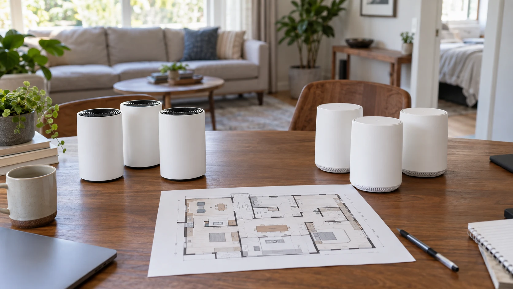 For TP-Link Deco XE75 three-pack mesh system, weigh Wi-Fi 6E and Wi-Fi 7 bands, backhaul, coverage claims, wired ports, VPN controls, and practical home placement.