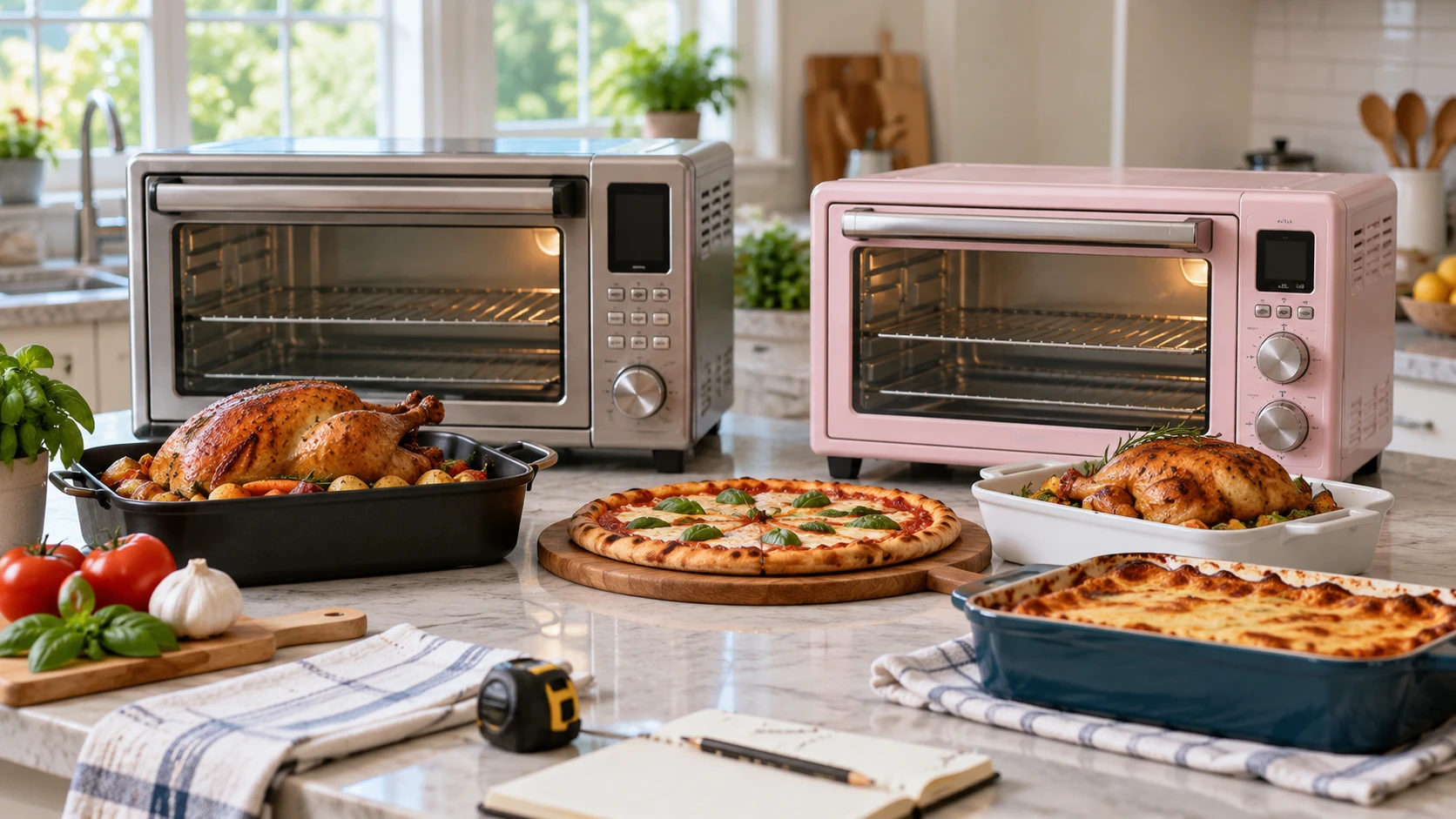 For NuWave 70001 air fryer oven, weigh stated food fit, temperature controls, cooking modes, accessories, power ratings, and counter clearance.