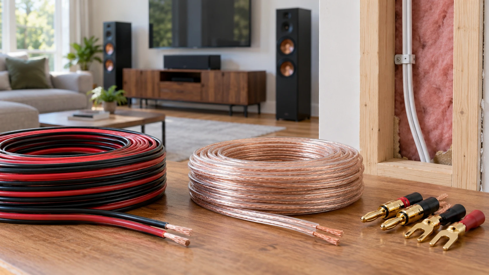 Choosing Best Connections 14-gauge CCA speaker wire means weighing wire material, route rating, connectors, length and project cost.