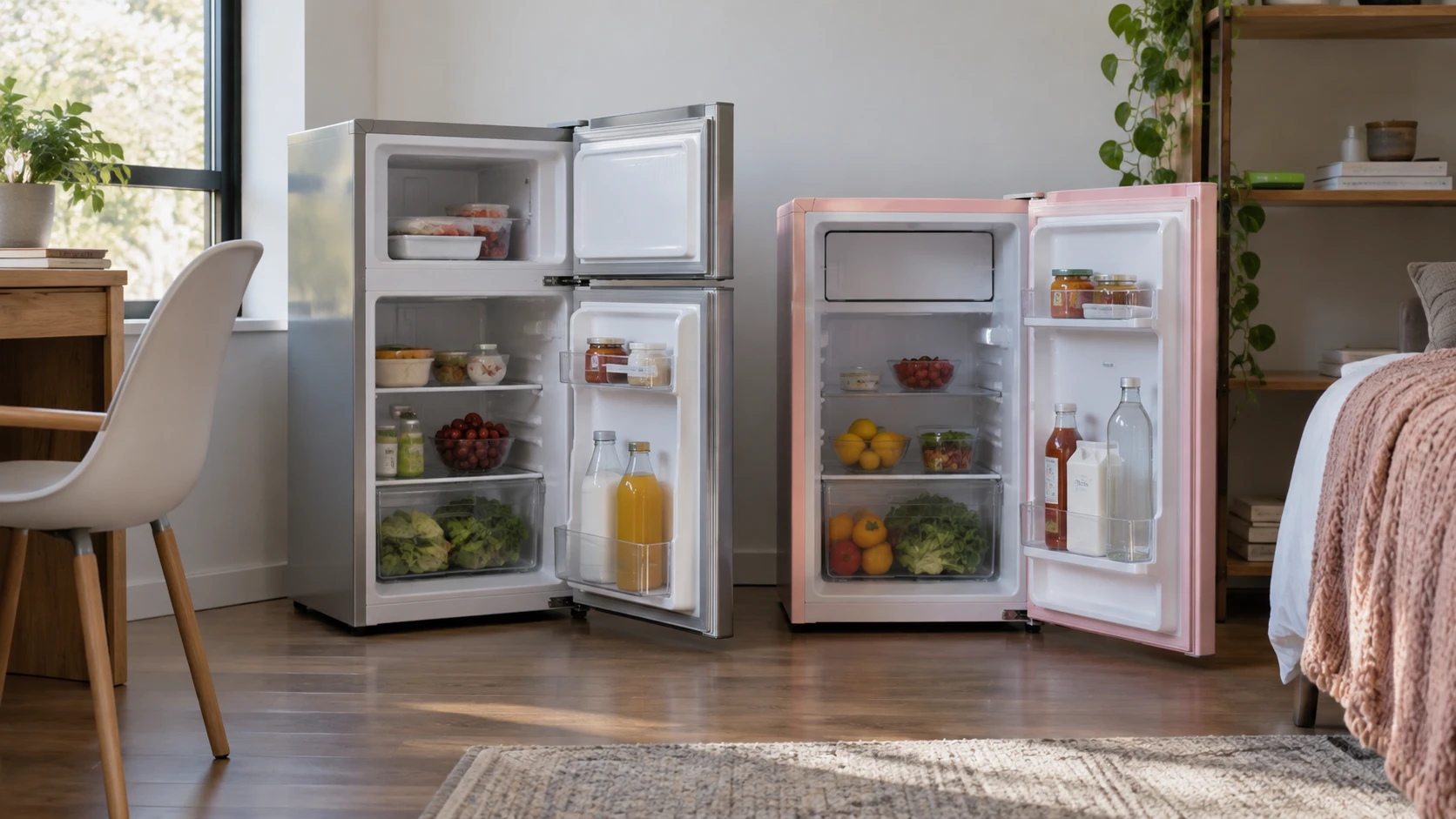 For KCPOLRE FLS-80-SILVER mini fridge, consider freezer and fresh-food capacity, door access, temperature claims, upkeep, and price.