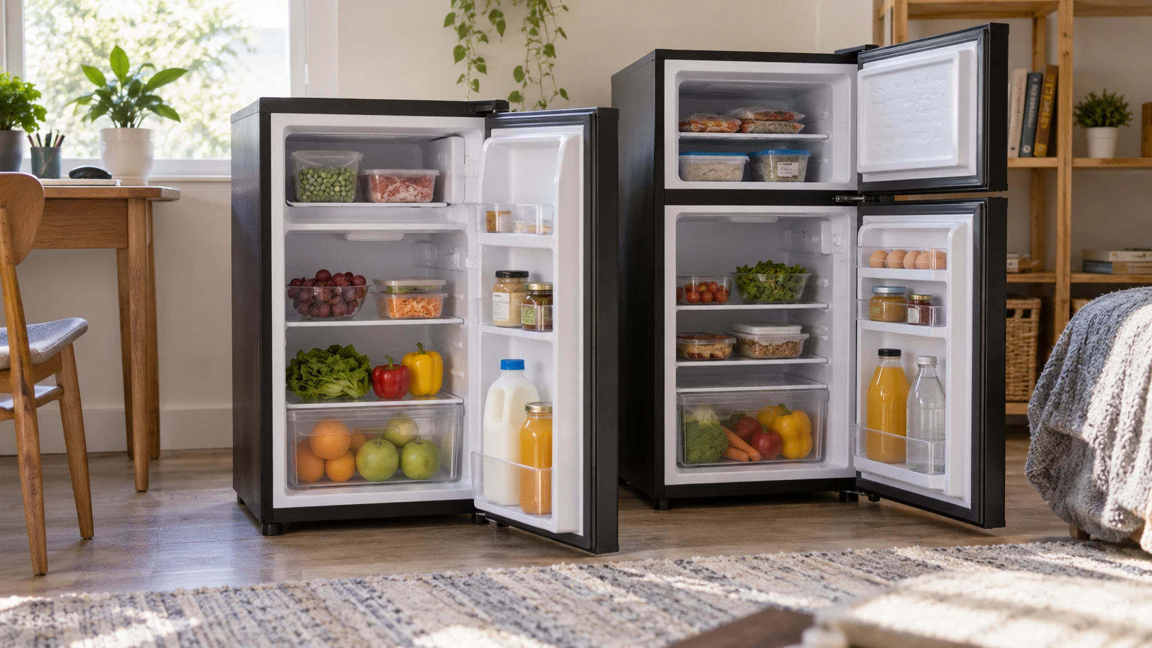 For Zzistar 4.3-cubic-foot mini fridge, weigh freezer layout, stated capacity, temperature claims, shelves, footprint, and condition checks.