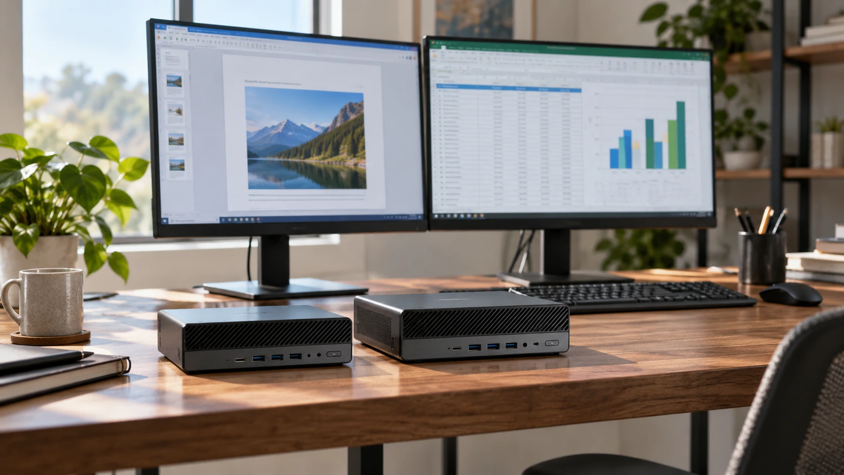 For HP EliteDesk 800 G5-RB mini PC, weigh ports, storage, wireless configuration, bundle contents, and desk fit.