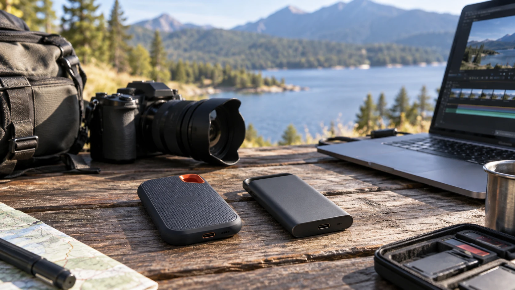 For SanDisk Extreme Portable SSD V2 4TB, weigh USB connection, stated transfer rate, outdoor protection, encryption, and a practical video-file handoff routine.