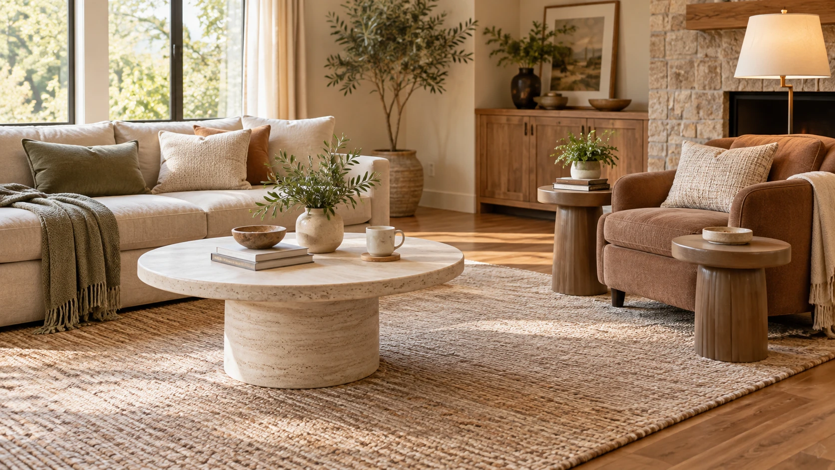 Coffee table placement and cryptocurrency purchasing represented by generic round tables in a shared reading room; conceptual illustration, not actual LiviNest or FFZ models, exact dimensions or load evidence.