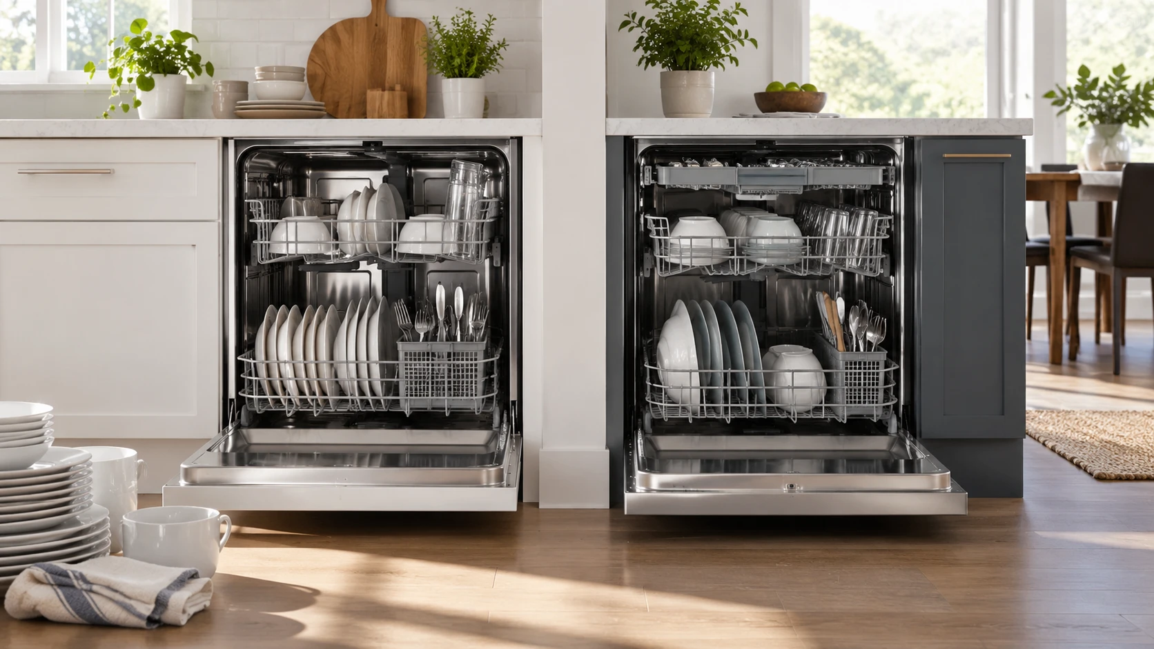 For LG LDFC2423W built-in dishwasher, consider 52 versus 42 dBA claims, rack layouts, drying, controls, installation checks, and saved price.