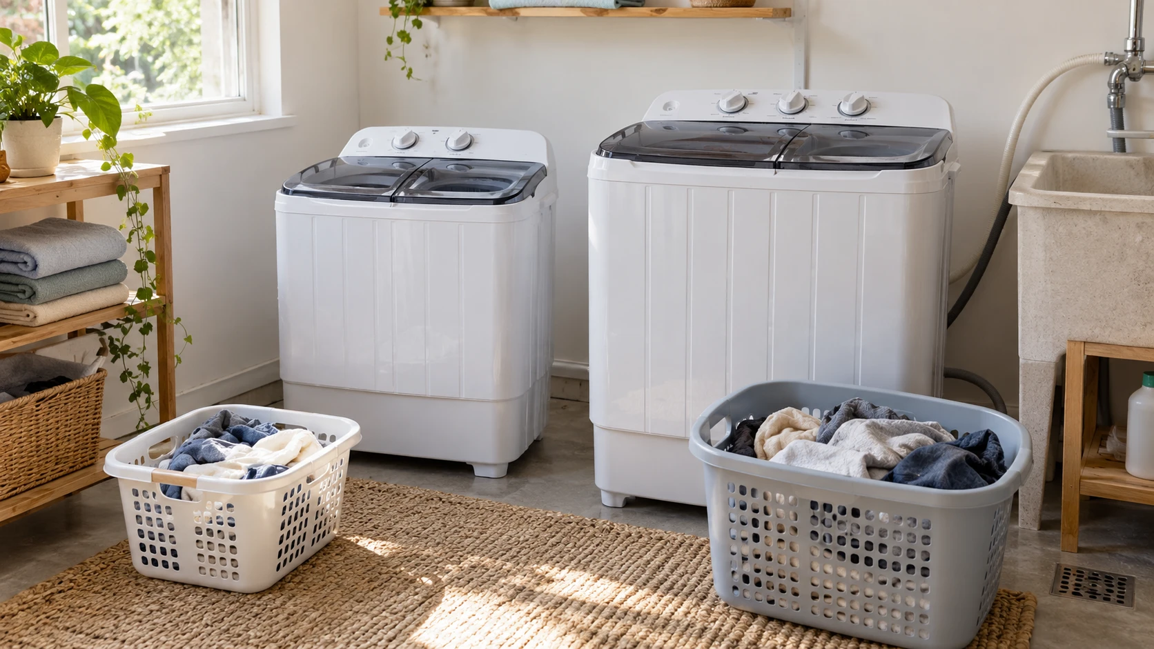 Choosing CQAOE 9.9 lb portable twin-tub washer means weighing wash and spin ratings, draining, timers and floor space.