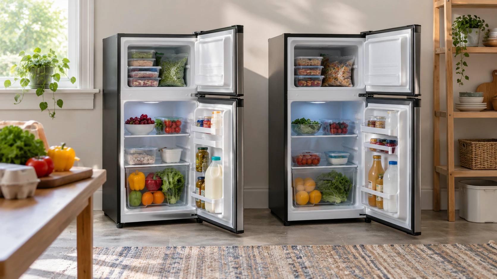 For FREE VILLAGE 4.5-cu-ft mini fridge, consider fridge/freezer split, temperature claims, door access, defrosting, and room fit.