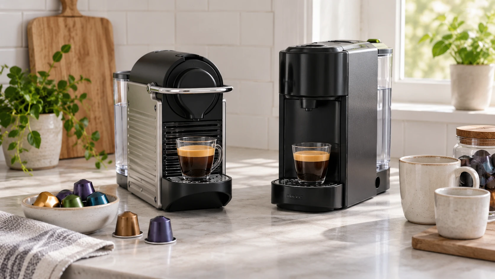 For Nespresso Pixie EN125S capsule machine, weigh drink volumes, heat-up evidence, tank handling, size conflict, cleaning, and price.