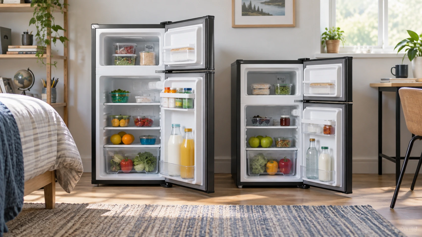 For WANAI 4.5 cu ft two-door mini fridge, weigh compartment capacity, freezer room, cabinet fit, temperature claims, energy evidence, and saved price.