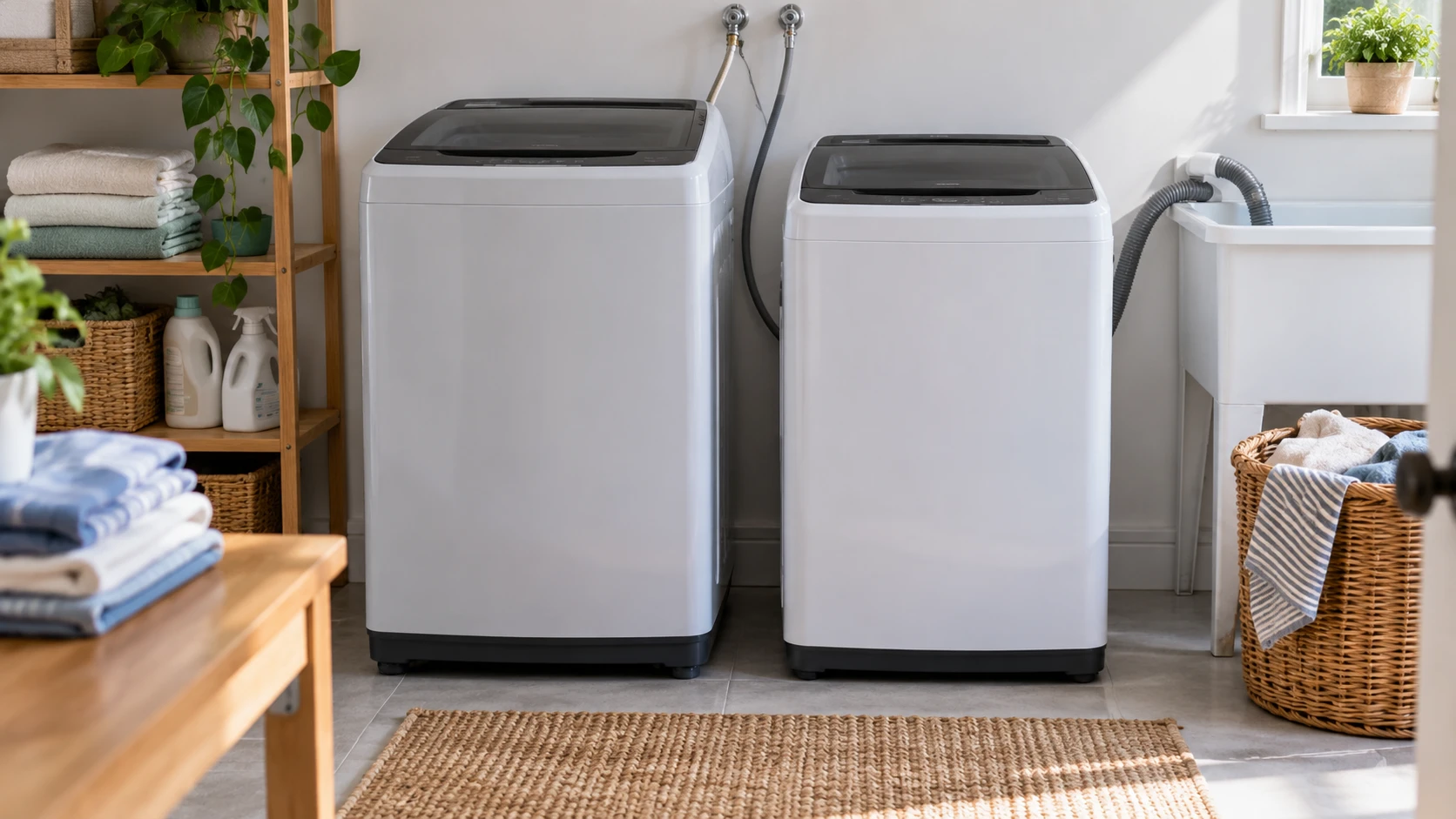 For Veeboto 15.6 lb automatic washer, weigh rated load, programs, water controls, drainage details, and the measurements to confirm before installation.