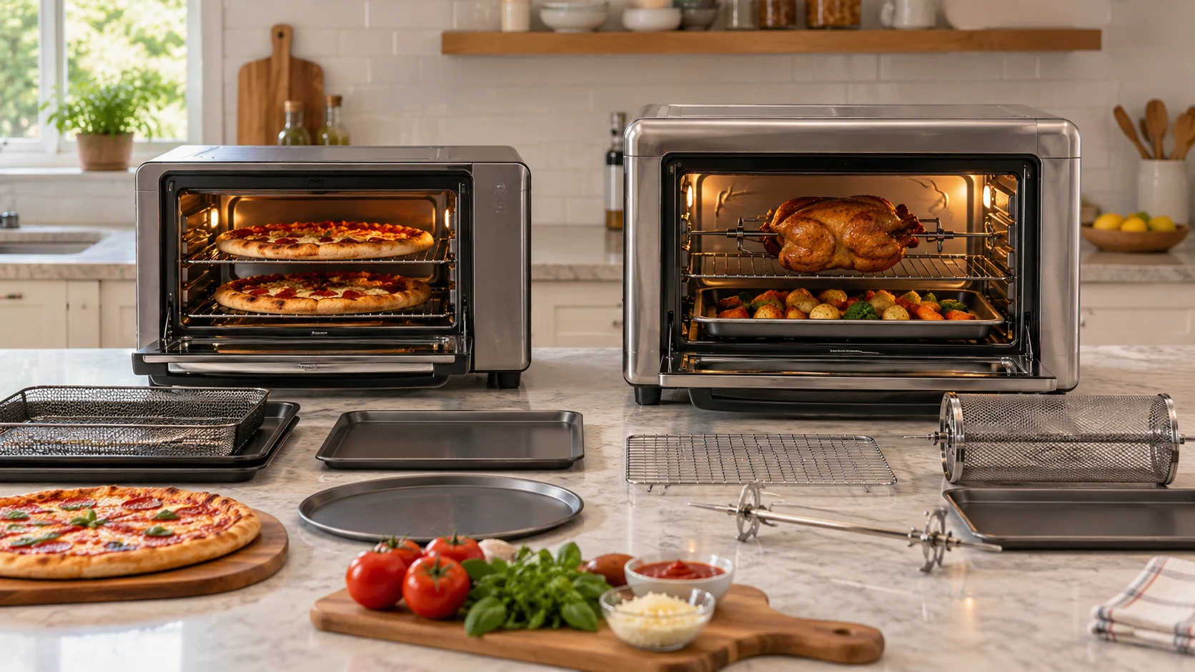 For Ninja DT201 Foodi air fry oven, weigh pizza fit, cooking modes, accessories, controls, cleaning, and the measurements to verify.