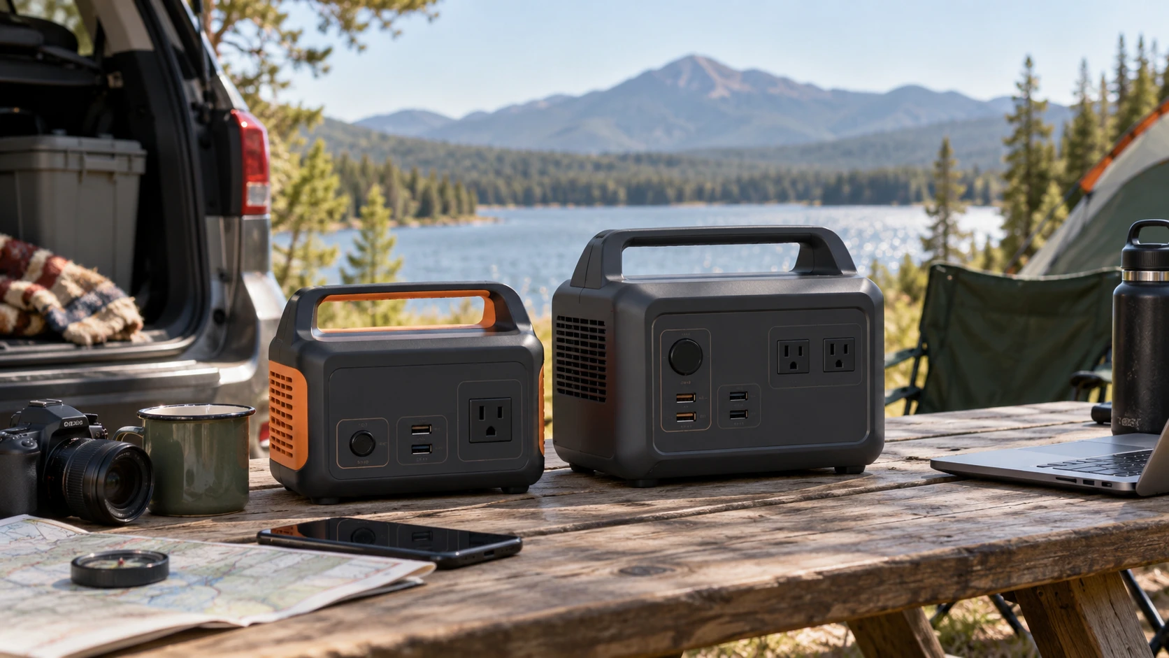 For restored Jackery Explorer 300 power station, weigh load, ports, charging, carried weight, and battery-condition questions.
