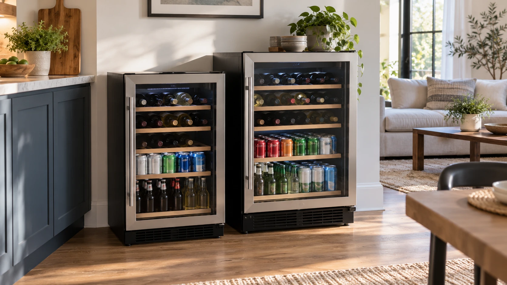 For Moifoi WC-3.2 wine and beverage cooler, consider can and bottle capacity, temperature range, clearance, door direction, shelves, and room placement.