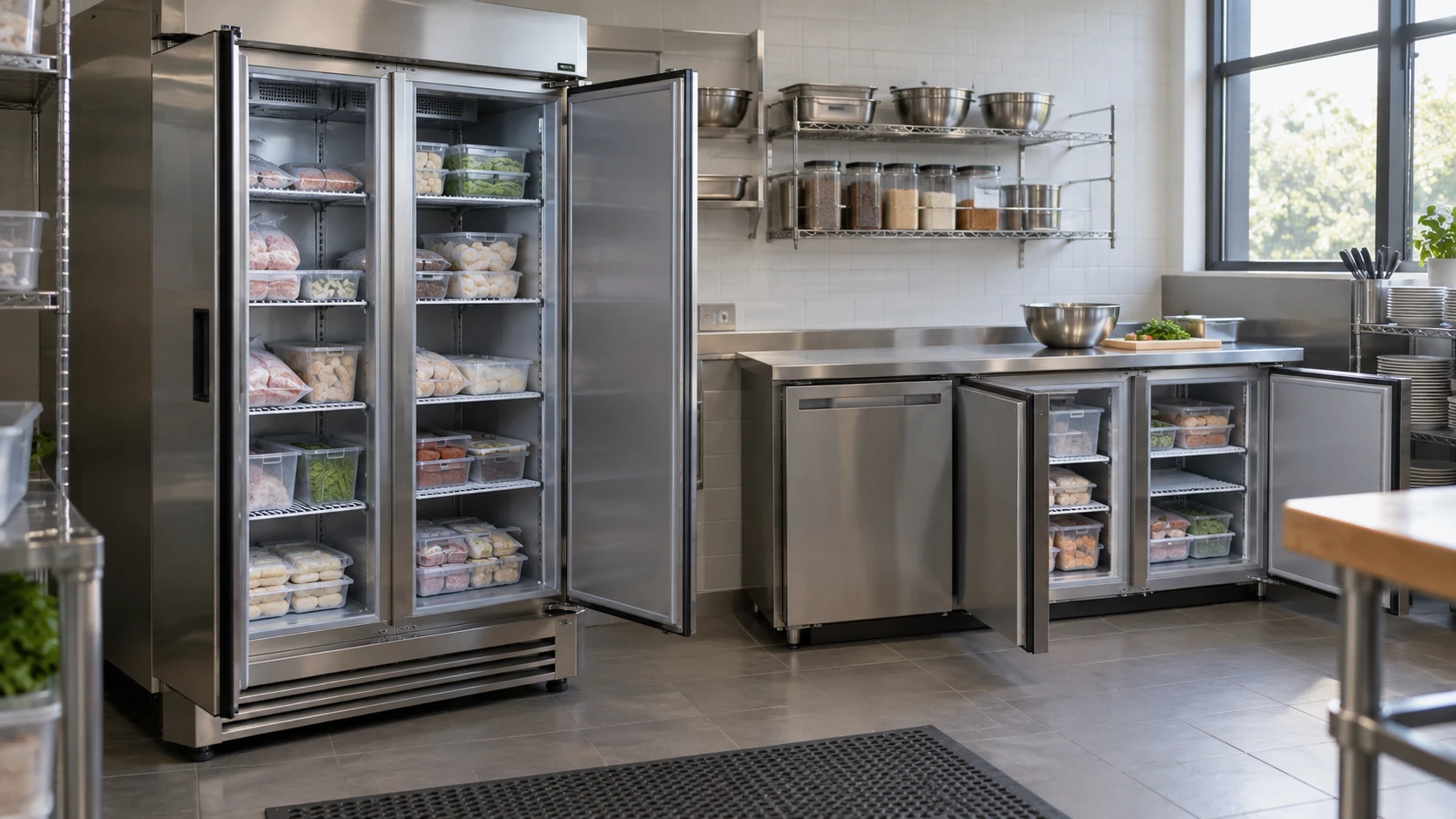 Choosing Coolski 49-cu-ft commercial reach-in freezer means weighing staff access, shelf layout, dimensions, power and service.
