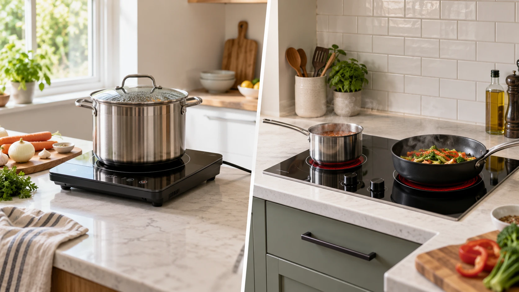 Choosing Abangdun 3500W induction cooktop means weighing portable induction versus built-in burners, wiring and cookware.