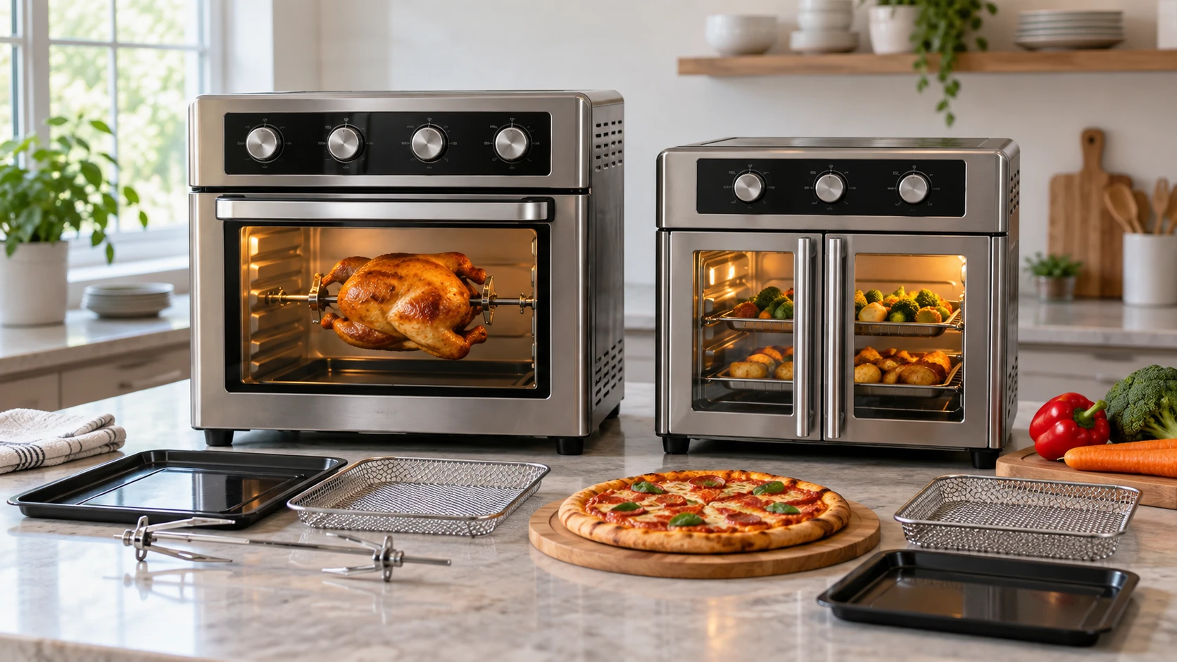 Choosing Aeitto 32-quart air fryer oven means weighing counter footprint, food clearance, accessories and power needs.