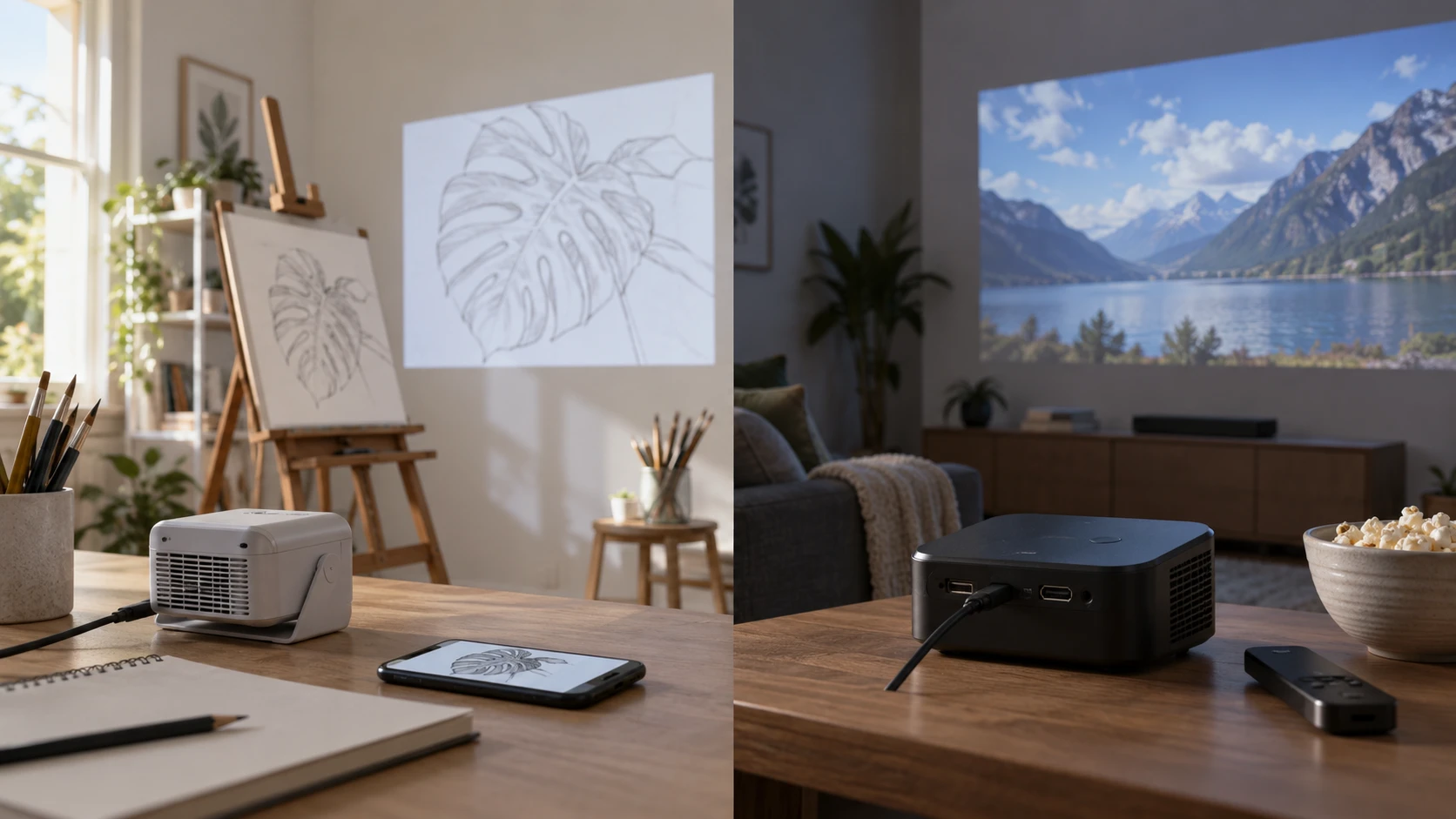 Choosing Caydo P1 art projector means weighing art tracing versus movie playback, connections, focus and room fit.
