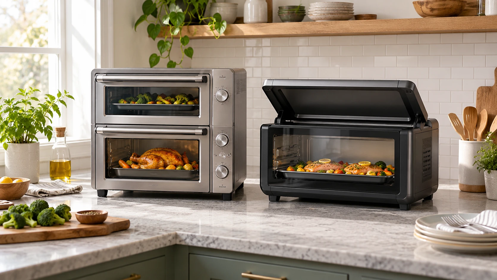 For PowerXL SmartSynx dual-door air-fryer oven, weigh meal layout, counter clearance, pan fit, cleaning, and saved price.