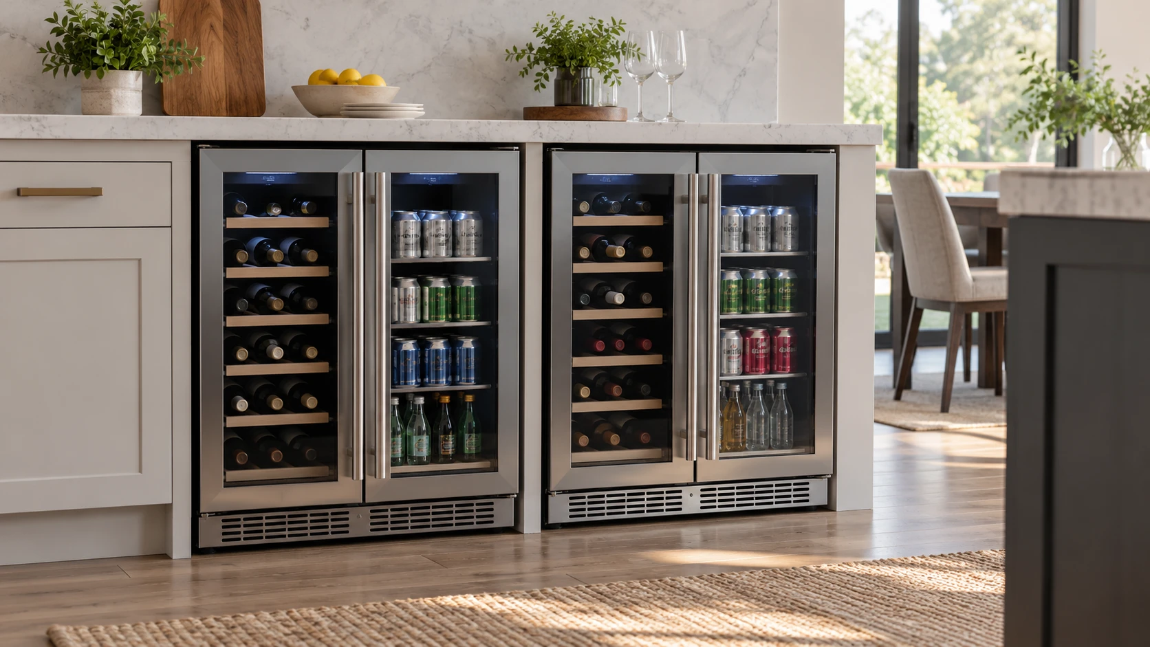 For Yeego 20-bottle 60-can dual-zone cooler, weigh stated capacity, temperature controls, door design, ventilation, and dimensions to confirm.