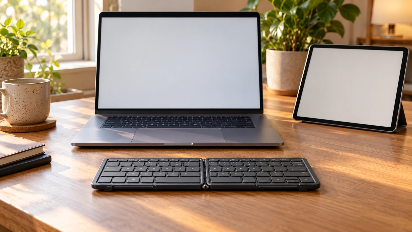 Bluetooth keyboard wrong device compares the intended laptop host with a separate tablet destination before typing resumes.