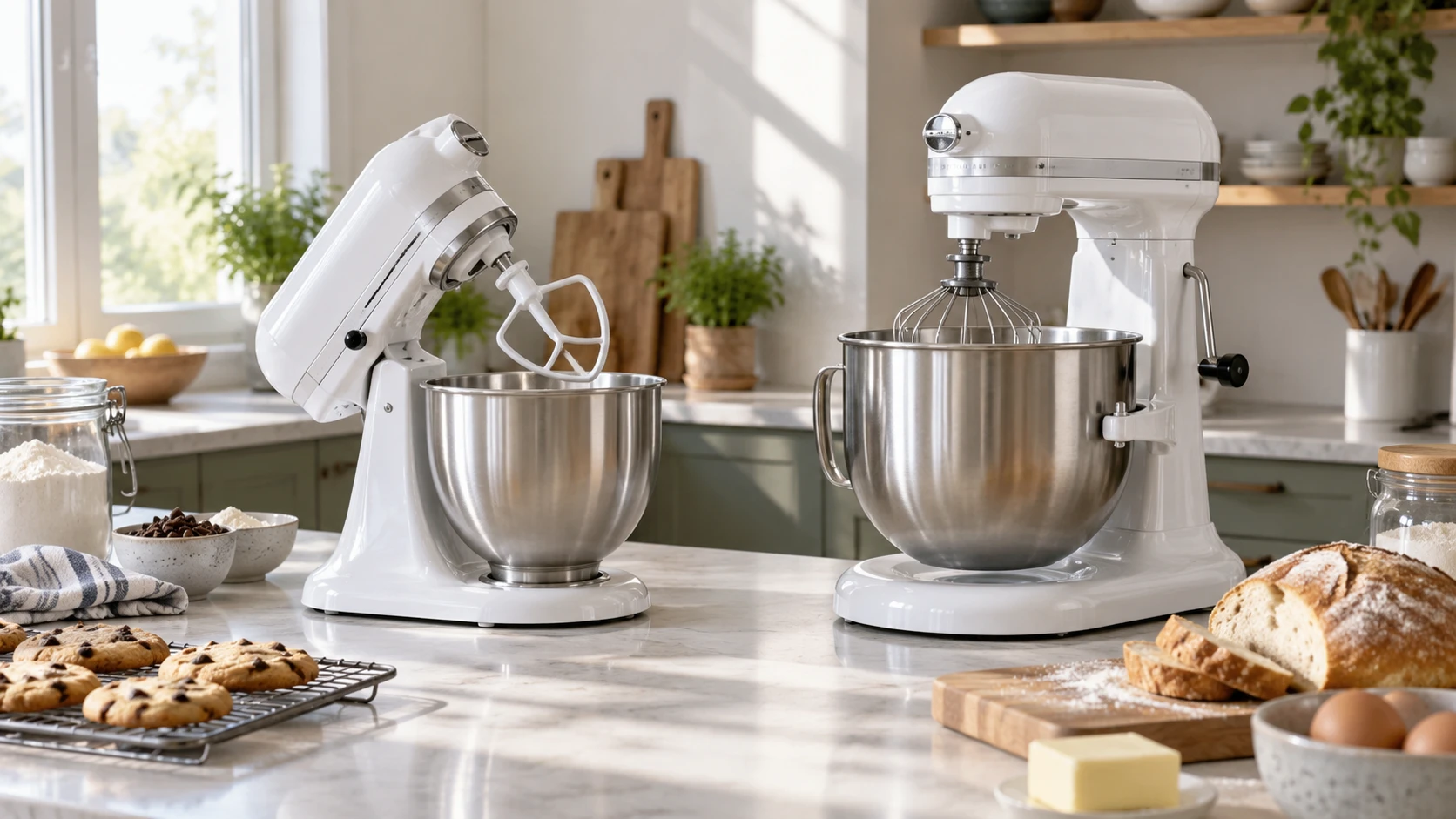 For KitchenAid K45SSWH Classic stand mixer, consider bowl capacity, tilt-head or bowl-lift access, included tools, and regular recipes.