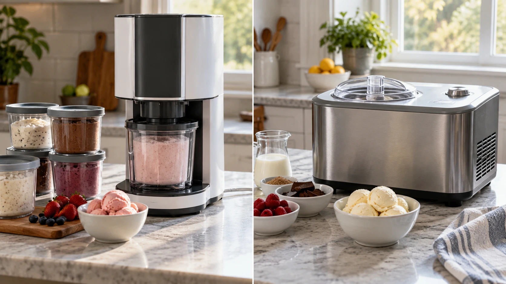 For Ninja CREAMi NC300WMWH, weigh scheduling, recipes, batch handling, controls, storage, and cleaning.
