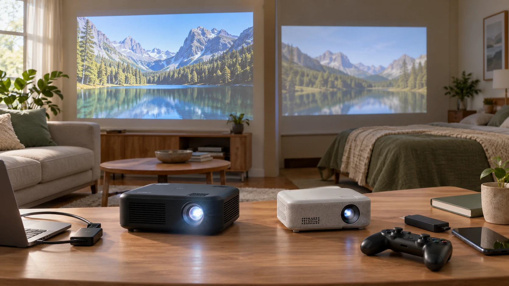 For Miroir M600 1080p portable projector, consider listed brightness, source connections, room placement, audio, and refurbished-unit checks.