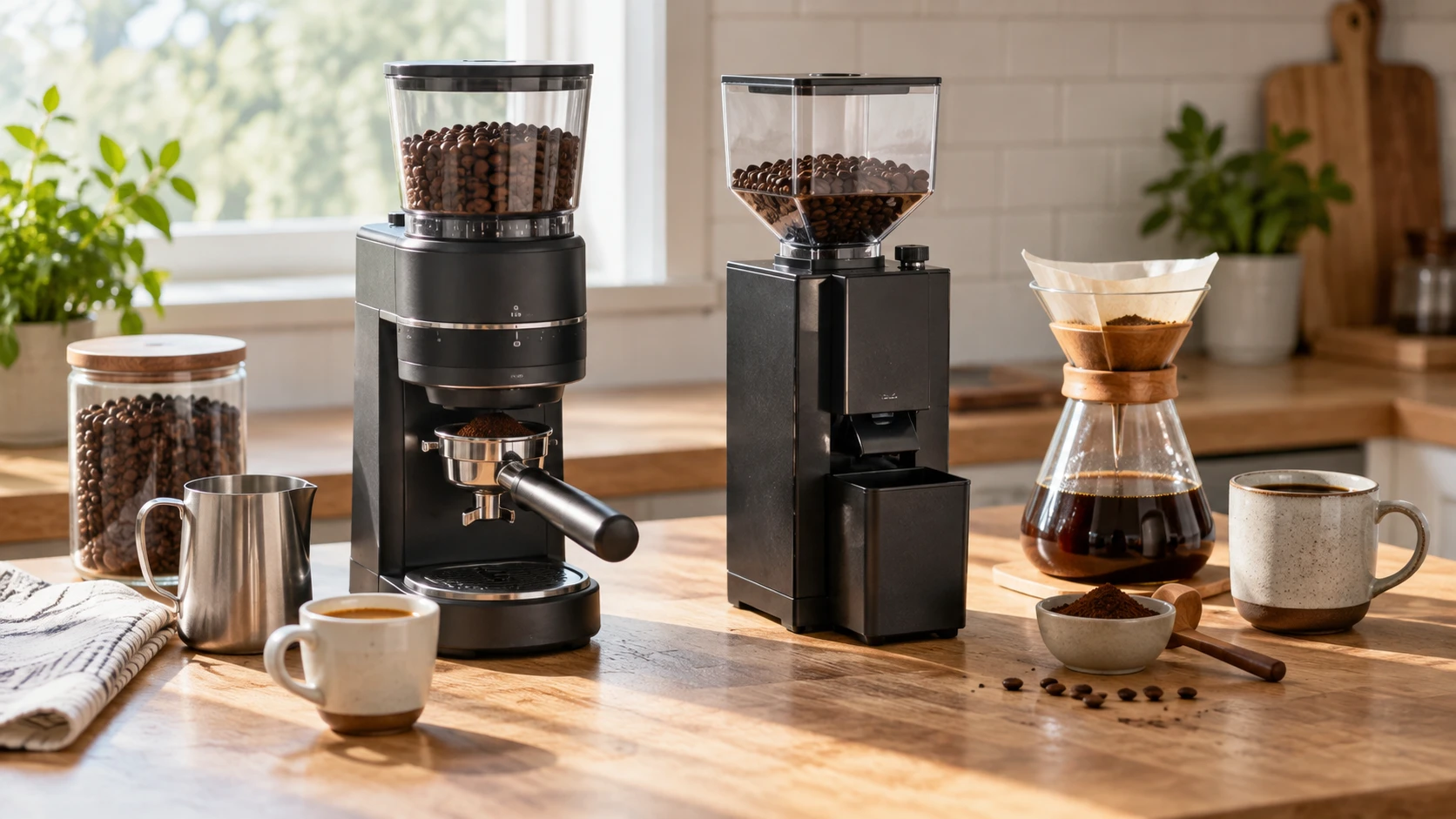 For KitchenAid KCG8433 burr coffee grinder, consider daily routine, cup handling, cleaning, and saved price.