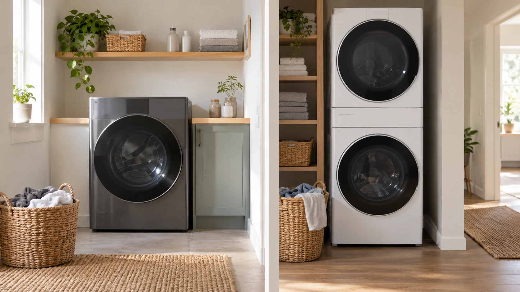 For LG WM6998HBA all-in-one washer dryer, consider load workflow, installation space, capacity, care, and saved price.