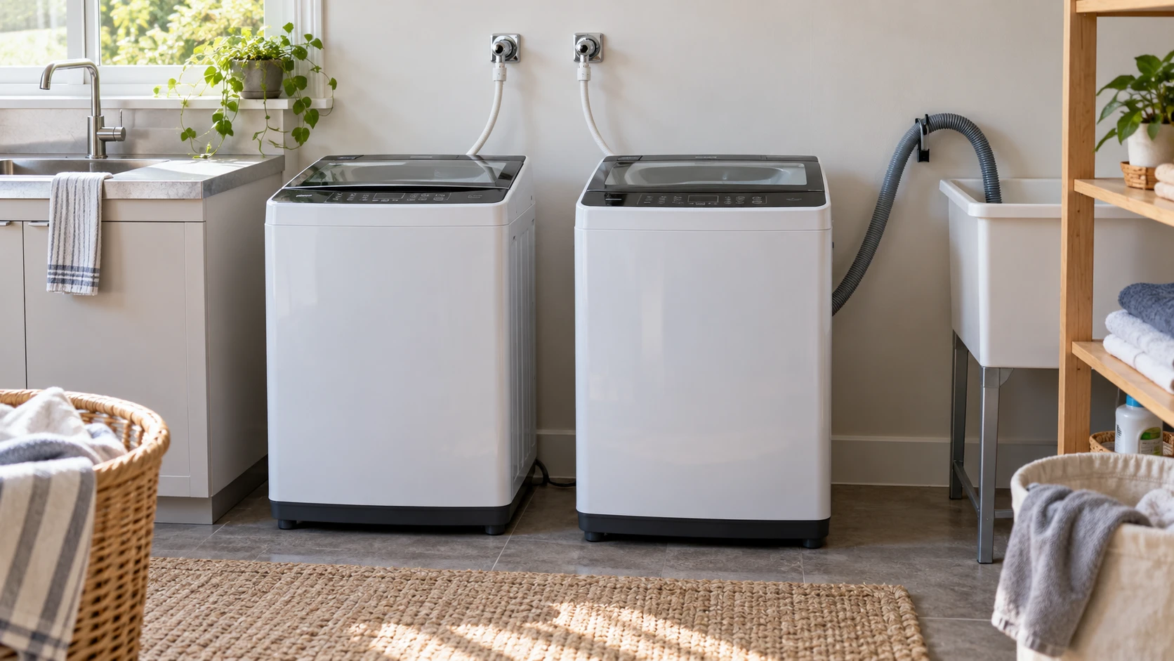For Gymax 7.7 lb compact washer, consider faucet hookup, drain pump, programs, load planning, controls, and saved price.