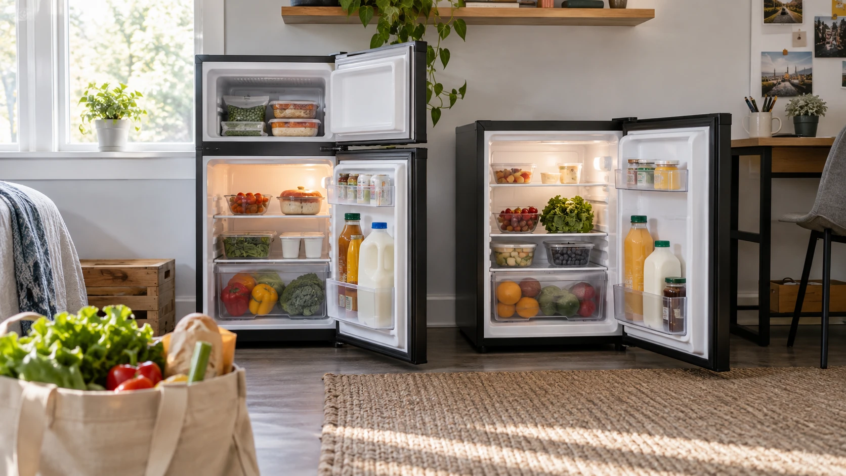 Choosing AMFWALAMF 3.2-cu-ft mini fridge means weighing freezer space, shelf layout and the food a small room needs.